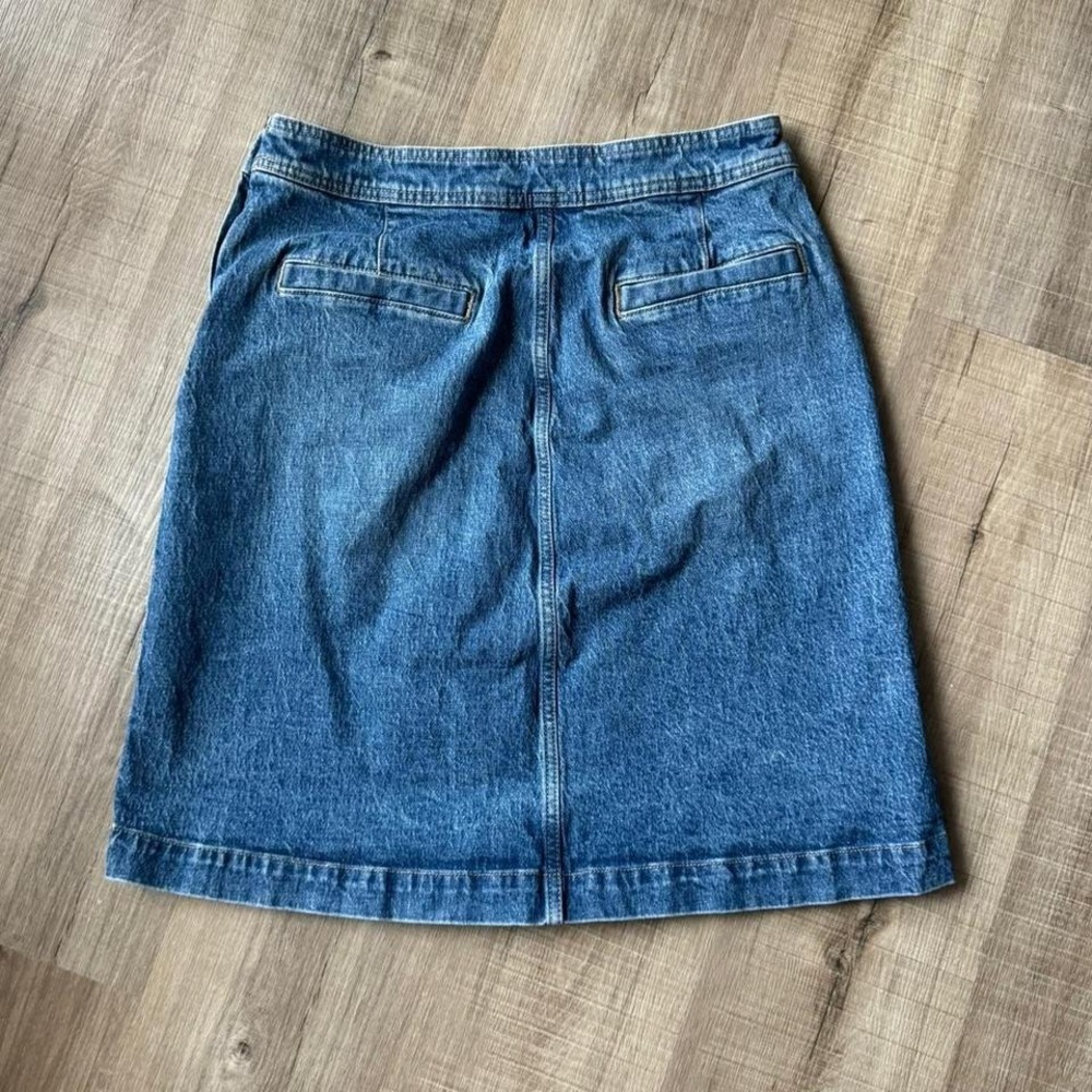 J.Crew Flap Pocket Denim Skirt Women's Size 30‎ Medium Wash Jean Boho Classic - Picture 5 of 6